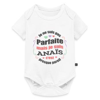 ANAÏS PARFAITE - PRENOM ANAÏS - Body à manches courtes Premium Bébé - blanc - Devant