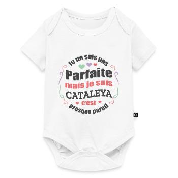 CATALEYA PARFAITE - PRENOM CATALEYA - Body à manches courtes Premium Bébé - blanc - Devant