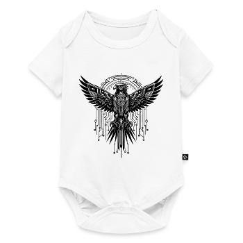 ADLER GREIFVOGEL CYBER MECHANISCH FUTURISTISCH - Baby Premium Kurzarmbody - Weiß - Vorne
