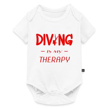 Dive - Taucher - Spruch - Baby Premium Kurzarmbody - Weiß - Vorne