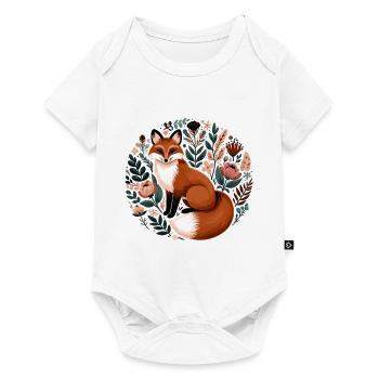 Cottagecore Aesthetics Fox Botany - Baby Premium short-sleeve bodysuit - white - Front