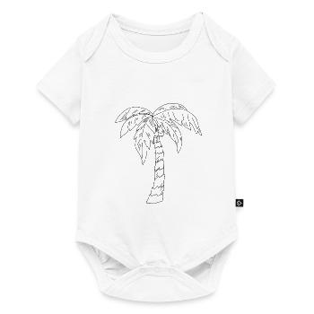 Palm Tree Drawing - Baby Premium short-sleeve bodysuit - white - Front