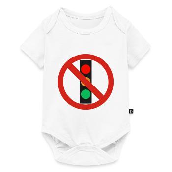 Panneau d’interdiction gouvernementale de feu tricolore - Body à manches courtes Premium Bébé - blanc - Devant