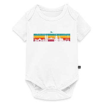 Vibrant Skyline Stripes - Baby Premium short-sleeve bodysuit - white - Front
