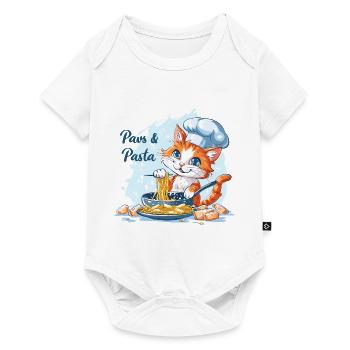 Pattes et pâtes Pattes et pâtes Dictons d’animaux - Body à manches courtes Premium Bébé - blanc - Devant