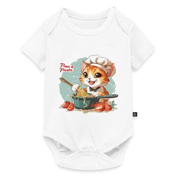 Pattes et pâtes Pattes et pâtes Dictons d’animaux - Body à manches courtes Premium Bébé - blanc - Devant
