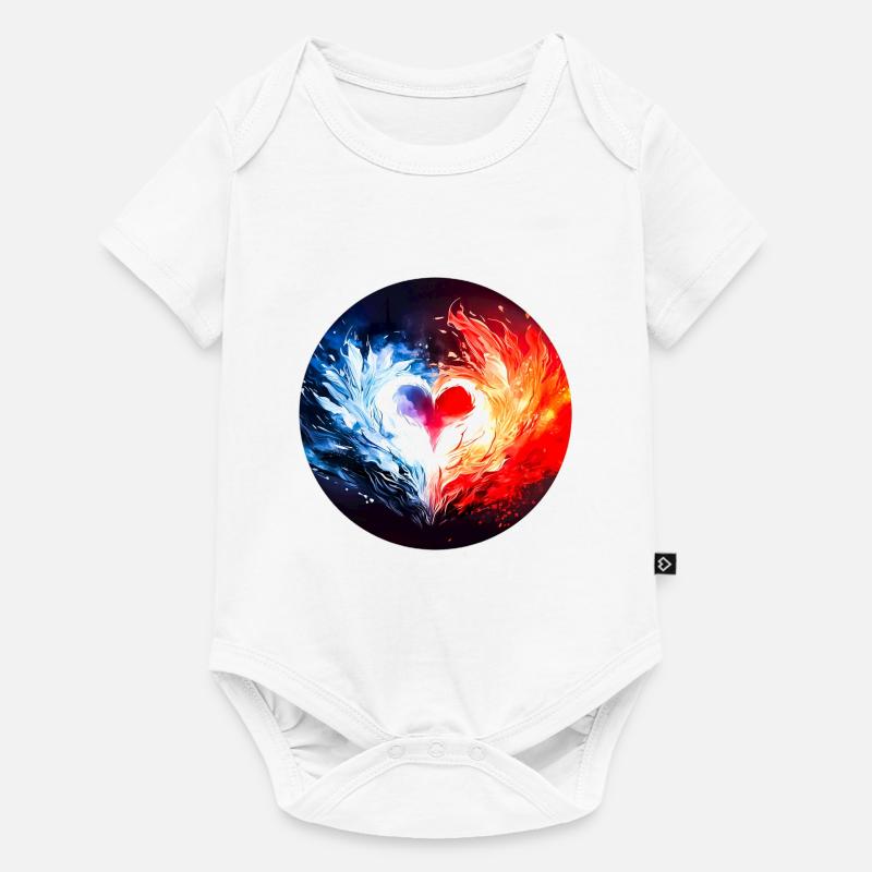 Cœur de feu et de glace - Body à manches courtes Premium Bébé - blanc