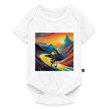 Cycling Colorwaves - Baby Premium short-sleeve bodysuit - white - Front