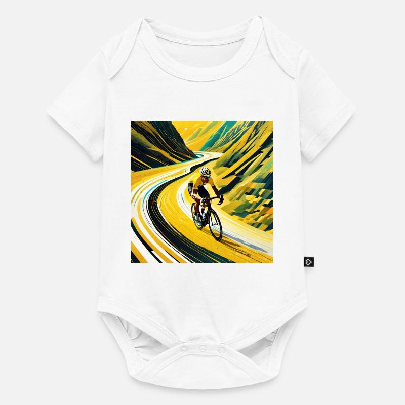 Peak Pursuit : l'envol du maillot jaune - Body à manches courtes Premium Bébé - blanc