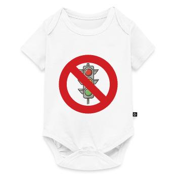 Arrêtez la politique du panneau d’interdiction des feux de circulation - Body à manches courtes Premium Bébé - blanc - Devant