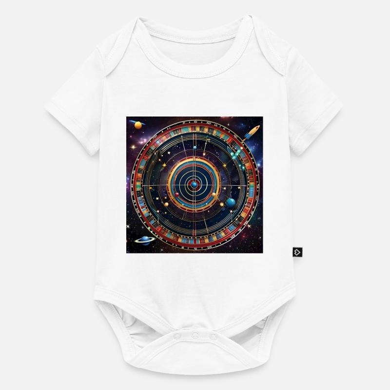 Planetary Precision - Cosmic Dartboard - Baby Premium short-sleeve bodysuit - white
