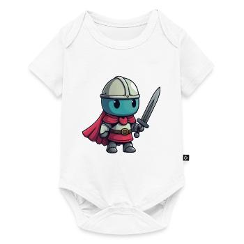 Brave knight in comic book style for kids - Baby Premium short-sleeve bodysuit - white - Front