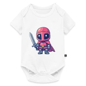 Brave knight in comic book style for kids - Baby Premium short-sleeve bodysuit - white - Front
