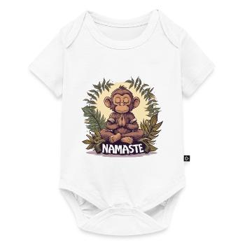 Yoga, Monkey, Relaxation, Chilling, Meditation - Baby Premium short-sleeve bodysuit - white - Front