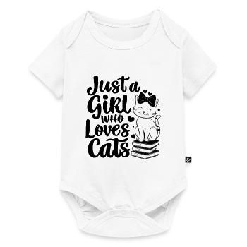 Just A Girl Who Loves Cats Cat Lover - Baby Premium short-sleeve bodysuit - white - Front