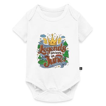 Legends are born in June - Baby Premium Kurzarmbody - Weiß - Vorne
