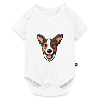 Rat Terrier Dog Breed Watercolor Cartoon Kawaii Cl - Baby Premium short-sleeve bodysuit - white - Front