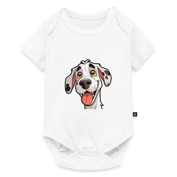 Dalmatian Dog Breed Watercolor Cartoon Kawaii Clip - Baby Premium short-sleeve bodysuit - white - Front