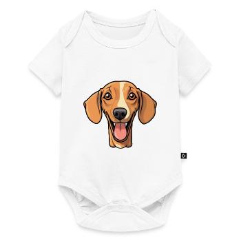 Azawakh chien race aquarelle dessin animé Kawaii Clipar - Body à manches courtes Premium Bébé - blanc - Devant