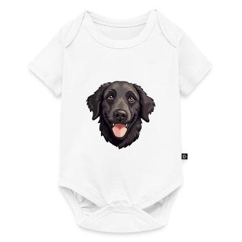 Curly Coated Retriever Dog Breed Watercolor Cartoo - Baby Premium short-sleeve bodysuit - white - Front