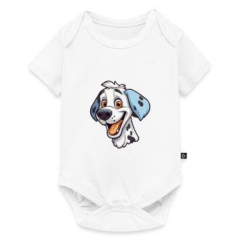 Dalmatian Dog Breed Watercolor Cartoon Kawaii Clip - Baby Premium short-sleeve bodysuit - white - Front