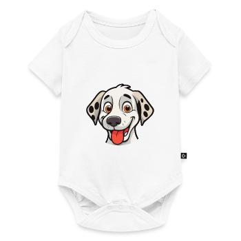 Dalmatian Dog Breed Watercolor Cartoon Kawaii Clip - Baby Premium short-sleeve bodysuit - white - Front