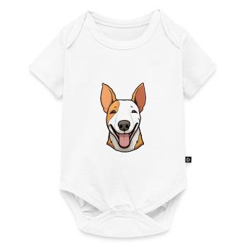 Bull Terrier miniature chien race aquarelle Cartoo - Body à manches courtes Premium Bébé - blanc - Devant