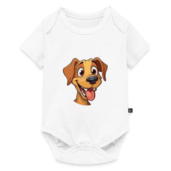 Lagotti Romagnoli race de chien aquarelle dessin animé Kaw - Body à manches courtes Premium Bébé - blanc - Devant