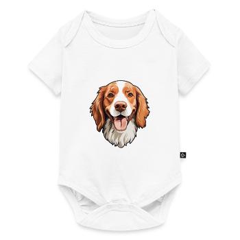 Irish Red And White Setter Dog Breed Watercolor Ca - Baby Premium short-sleeve bodysuit - white - Front