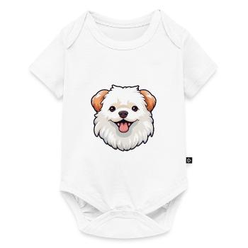 Jouet russe chien race aquarelle dessin animé kawaii cl - Body à manches courtes Premium Bébé - blanc - Devant