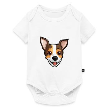 Jouet Fox Terrier chien race aquarelle dessin animé Kawai - Body à manches courtes Premium Bébé - blanc - Devant