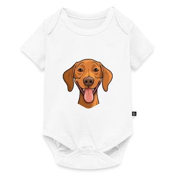 Vizsla chien race aquarelle dessin animé Kawaii Clipart - Body à manches courtes Premium Bébé - blanc - Devant