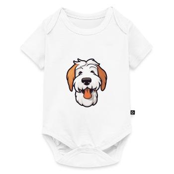 Sealyham Terrier Dog Breed Watercolor Cartoon Kawa - Baby Premium short-sleeve bodysuit - white - Front
