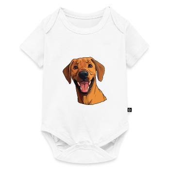 Rhodesian Ridgeback chien race aquarelle dessin animé K - Body à manches courtes Premium Bébé - blanc - Devant