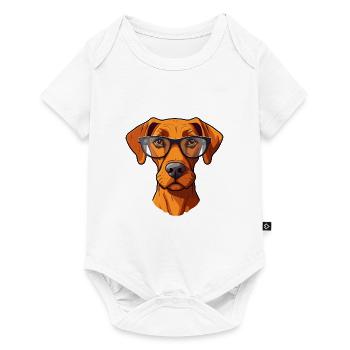 Rhodesian Ridgeback chien race aquarelle dessin animé K - Body à manches courtes Premium Bébé - blanc - Devant