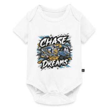 RV Caravan Saying Chase Your Dreams Holiday - Baby Premium short-sleeve bodysuit - white - Front
