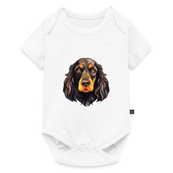 Épagneul d’eau américain chien race aquarelle Cartoo - Body à manches courtes Premium Bébé - blanc - Devant