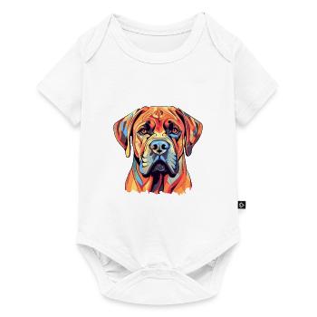 Boerboel Dog Breed Watercolor Cartoon Kawaii Color - Baby Premium short-sleeve bodysuit - white - Front