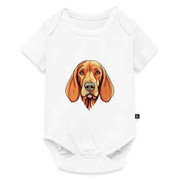 Bracco Italiano race de chien aquarelle dessin animé kawai - Body à manches courtes Premium Bébé - blanc - Devant