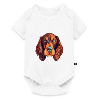 Épagneul d’eau américain chien race aquarelle Cartoo - Body à manches courtes Premium Bébé - blanc - Devant