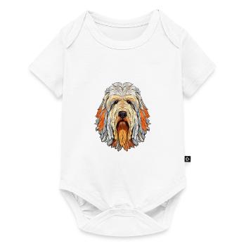 Komondor chien race aquarelle dessin animé Kawaii couleur - Body à manches courtes Premium Bébé - blanc - Devant