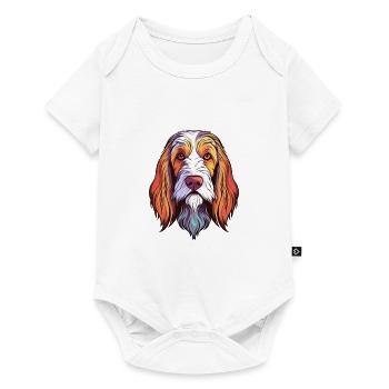 Basset Griffon Vendéen race chien aquarelle Cartoo - Body à manches courtes Premium Bébé - blanc - Devant