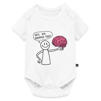 Allumette avec cerveau drôle disant sans cervelle - Body à manches courtes Premium Bébé - blanc - Devant