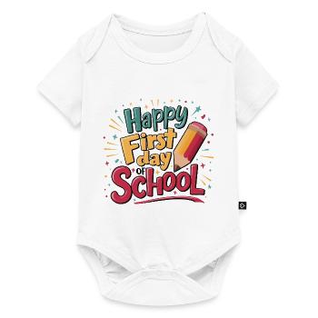 First day of school Children enrollment First graders - Baby Premium short-sleeve bodysuit - white - Front