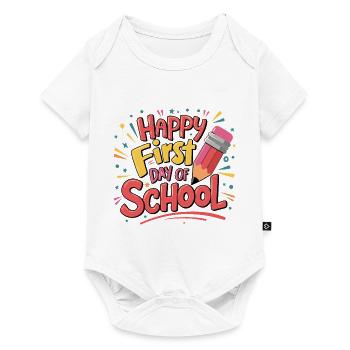 Premier jour d’école Inscription des enfants Élèves de première année - Body à manches courtes Premium Bébé - blanc - Devant