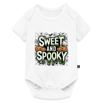 Sweet and Spooky Sweet Halloween Saying - Baby Premium short-sleeve bodysuit - white - Front