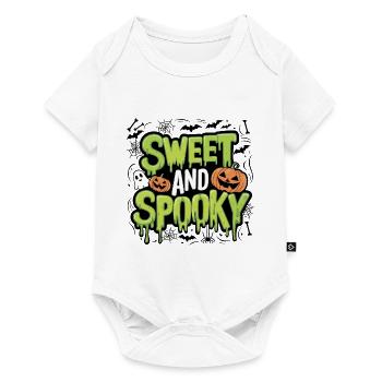 Sweet and Spooky Sweet Halloween Saying - Baby Premium short-sleeve bodysuit - white - Front