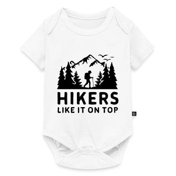 Hikers Friends of Nature Bergen Forest Outdoor - Baby Premium short-sleeve bodysuit - white - Front