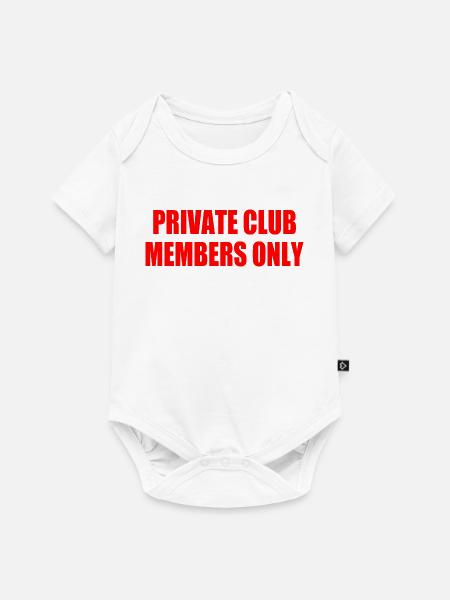 private club members only - Baby Premium Kurzarmbody - Weiß