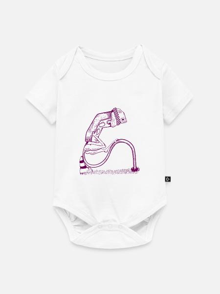 depressed traffic light - Baby Premium Kurzarmbody - Weiß
